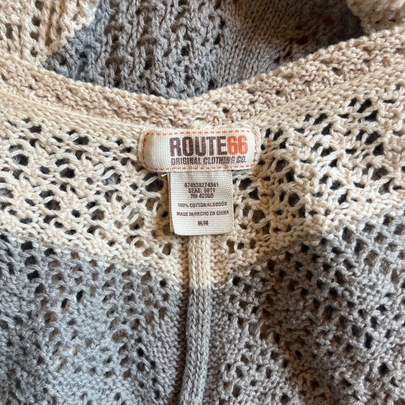 Route 66 Women's Knit Cardigan in Gray and Cream Size M - Picture 6 of 6